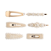 Mode Perle Accessoires De Cheveux Clips Belles Épingles À Cheveux Pas Cher Ensemble De Perles Or 6-pcs Ensemble Pince À Cheveux Avec Des Perles